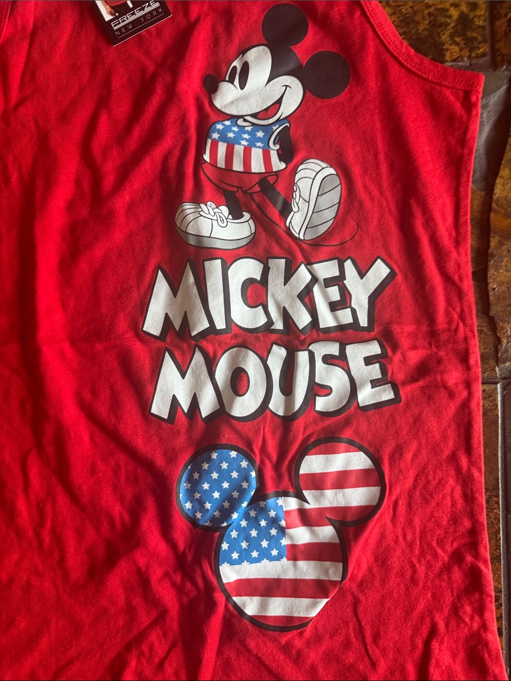 Disney Red Mickey Mouse Patriotic Tank Top (188) - Picture 2 of 3
